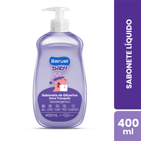Sabonete Líquido Infantil Baruel Baby Sono Tranquilo Com 400ml