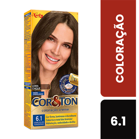 Coloração Niely Cor&Ton Louro Escuro Acinzentado 6.1
