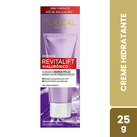 Creme Hidratante L'OrÉal Paris Revitalift Hialurônico Dia, 25g
