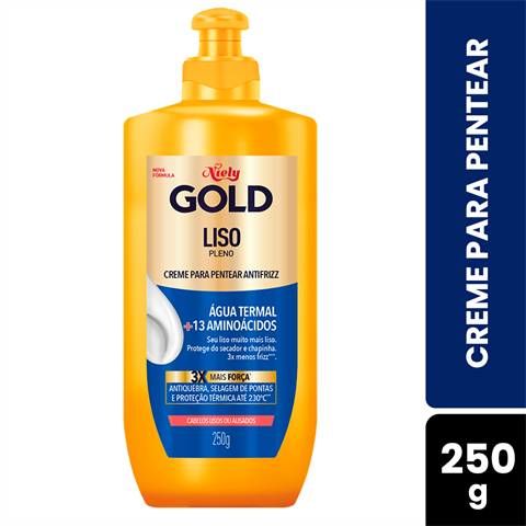 Creme Para Pentear Niely Gold Liso Impecável, 250ml