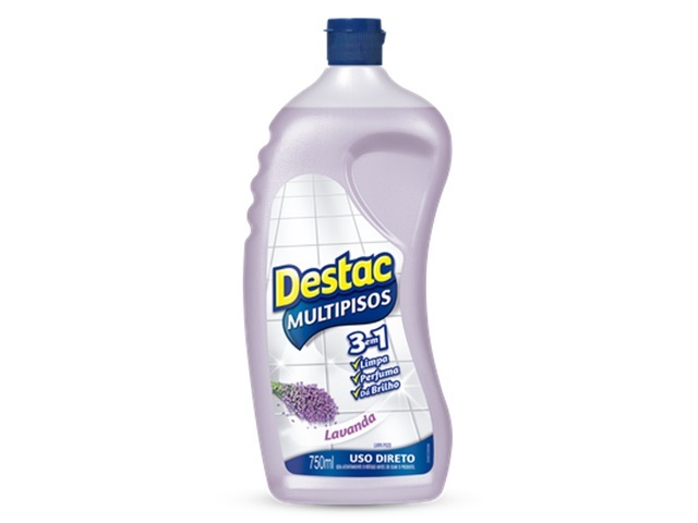 Limpador Multipisos Diluível com Brilho Destac 750ml Lavanda e Alfazema
