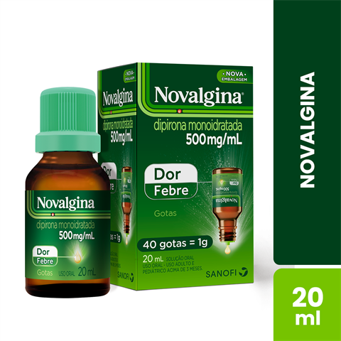 Novalgina 500mg/ml Gotas Com 20ml
