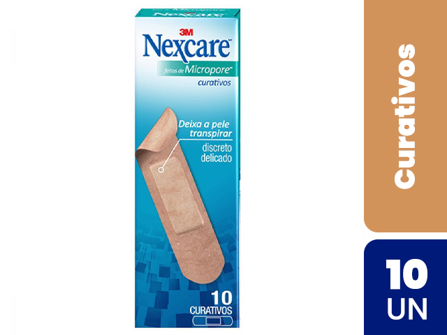 Curativo Nexcare 3M Micropore com 10 Unidades