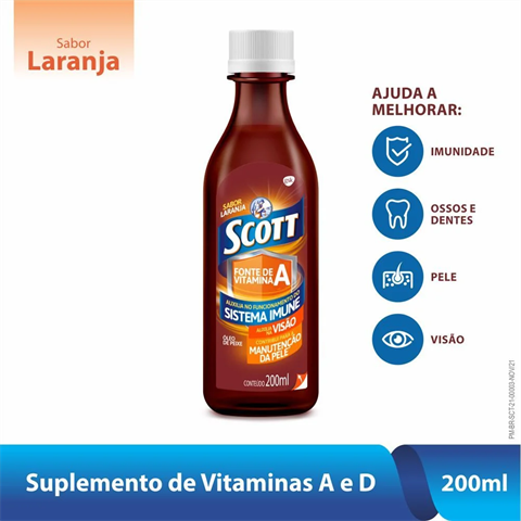Scott Sabor Laranja, Frasco com 200ml