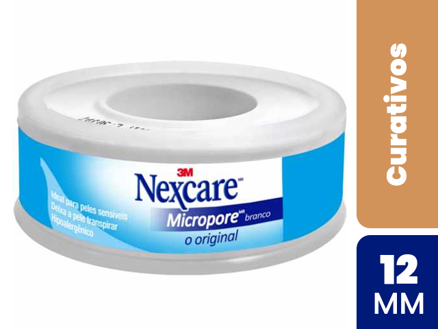 Fita Micropore Nexcare 3M Original Branca 12mmx4,5m