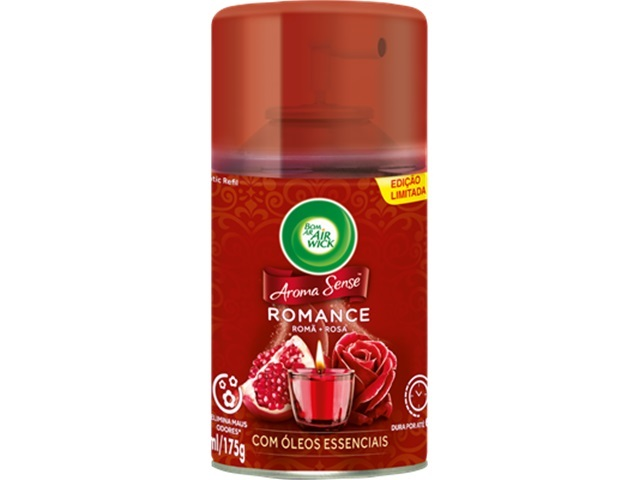 Aromatizador Automático Bom Ar Freshmatic Aroma Sense Romance contém 1 Refil 250ml
