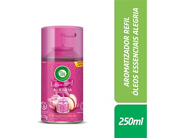 Aromatizador Automático Bom Ar Freshmatic Aroma Sense Alegria contém 1 Refil 250ml