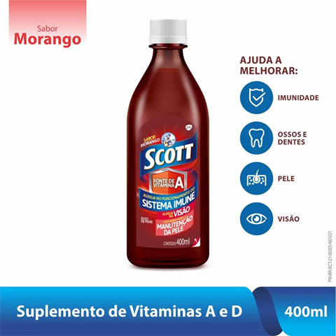 Scott Sabor Morango, Frasco com 400ml