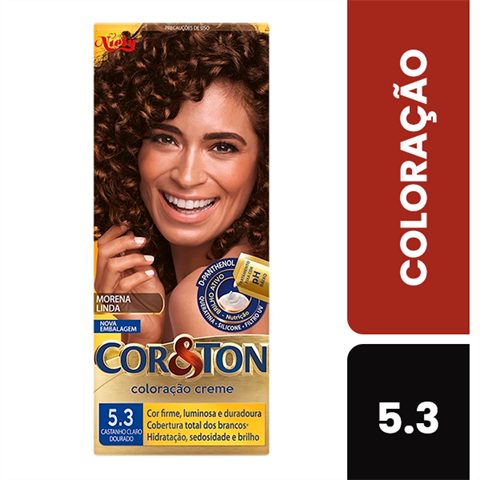 Coloração Niely Cor&Ton Castanho Claro Dourado 5.3
