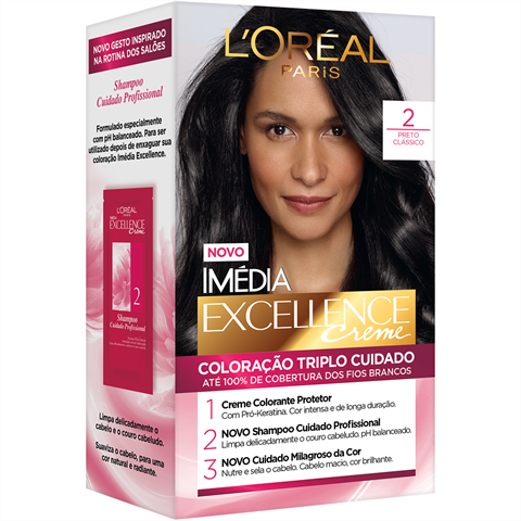 Coloração Imédia Excellence De L'Oréal Paris 2 Preto Clássico