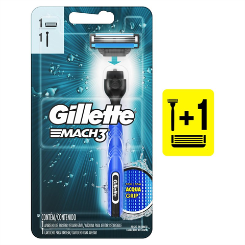 Aparelho de Barbear Gillette Mach3 Acqua-Grip