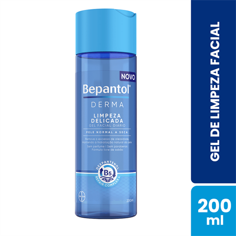 Gel De Limpeza Facial Bepantol Derma Limpeza Delicada Com 200ml
