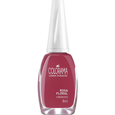 Esmalte Longa Duração Cremoso BL Rosa floral Colorama 8ml