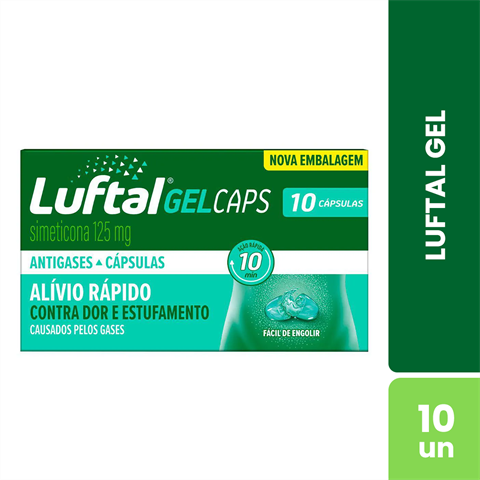 Luftal Gel Caps 125mg Com 10 Cápsulas