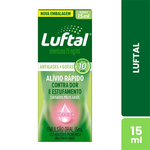 Luftal 75mg/ml Gotas Sabor Cereja Com 15ml