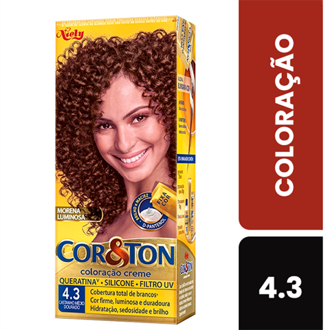 Coloração Niely Cor&Ton Castanho Médio Dourado 4.3