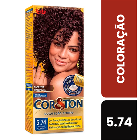 Coloração Niely Cor&Ton Marrom Acobreado 5.74