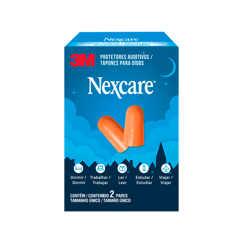 Protetor Auditivo Nexcare 3M com 2 pares