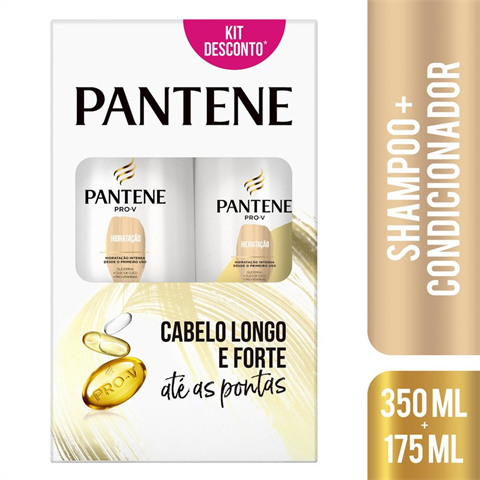 Kit Shampoo 350ml + Condicionador 175ml Pantene Hidratação