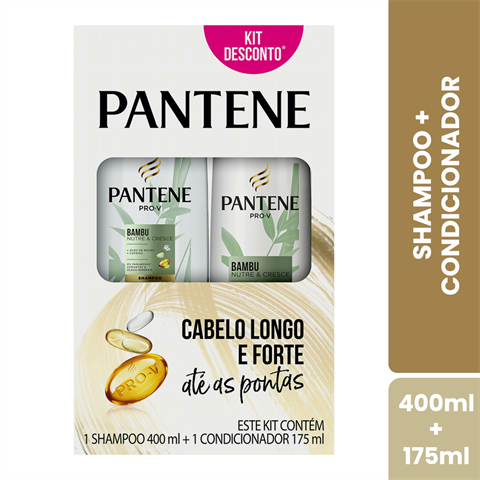 Kit Pantene Pro-V Bambu Shampoo 400ml + Condicionador 175ml