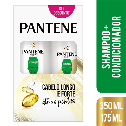 Kit Shampoo 350ml + Condicionador 175ml Pantene Restauração