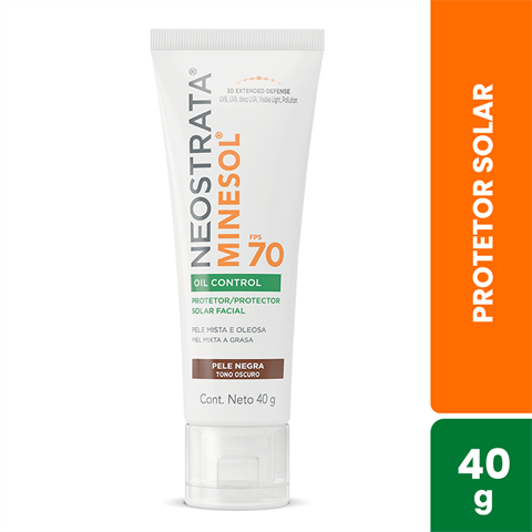 Protetor Solar Facial Neostrata Minesol Oil Control FPS70 Pele Negra Com 40g