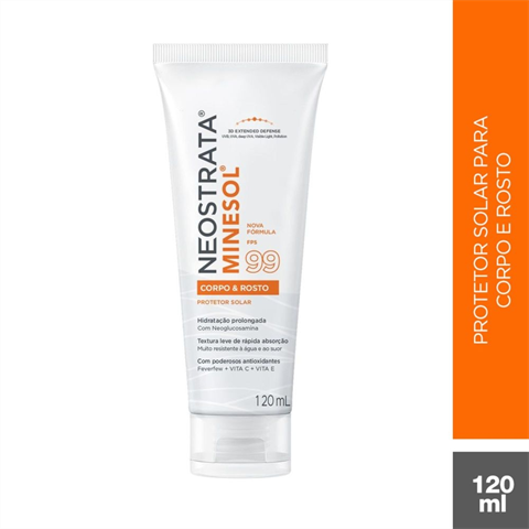 Protetor Solar Corpo E Rosto Neostrata Minesol FPS99 Com 120ml