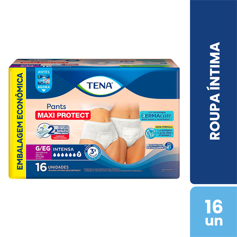 Roupa Íntima Tena Pants Maxi Protect G/EG Com 16 Unidades