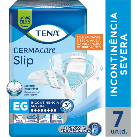 Fralda Geriátrica Tena Slip Dermacare Eg 7 Unidades