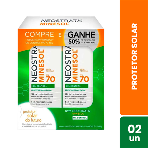Kit Neostrata Minesol Protetor Solal Oil Control FPS70 40g Com 2 Unidades