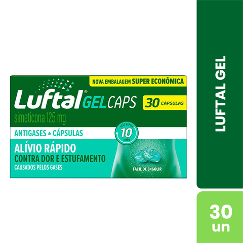Luftal Gel Caps 125mg Com 30 Cápsulas
