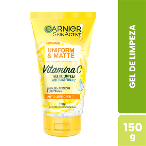 Gel De Limpeza Facial Antibacteriano Garnier Vitamina C, 150ml
