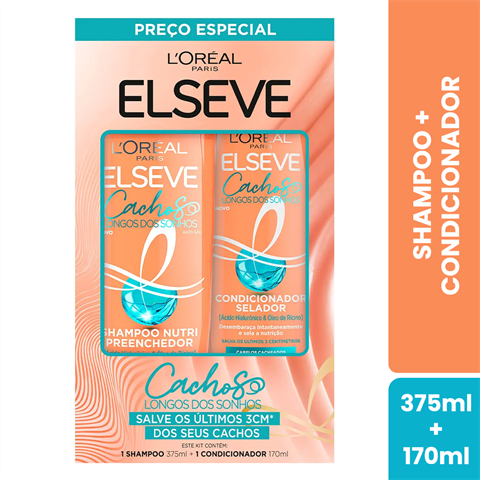 Kit Elseve Cachos dos Sonhos Shampoo 375ml + Condicionador 170ml