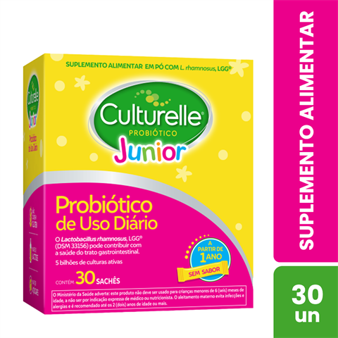 Suplemento Alimentar Culturelle Probiótico Junior Com 30 Sachês De 1,2g