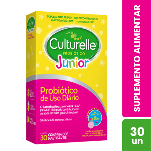 Suplemento Alimentar Culturelle Probiótico Junior Com 30 Comprimidos Mastigáveis