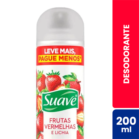 Desodorante Antitranspirante Suave Aerossol Frutas Vermelhas E Lichia Com 200ml