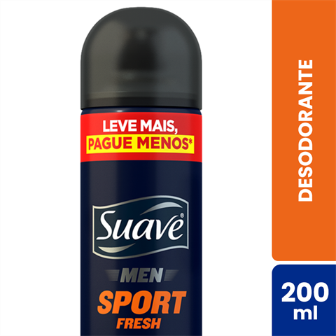 Desodorante Antitranspirante Suave Aerossol Men Sport Fresh 48h Com 200ml