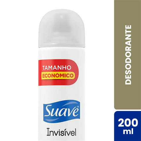 Desodorante Antitranspirante Suave Aerossol Invisivel 48h Com 200ml