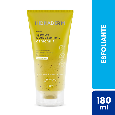 Esfoliante Hidraderm Camomila Corpo E Rosto Com 180ml
