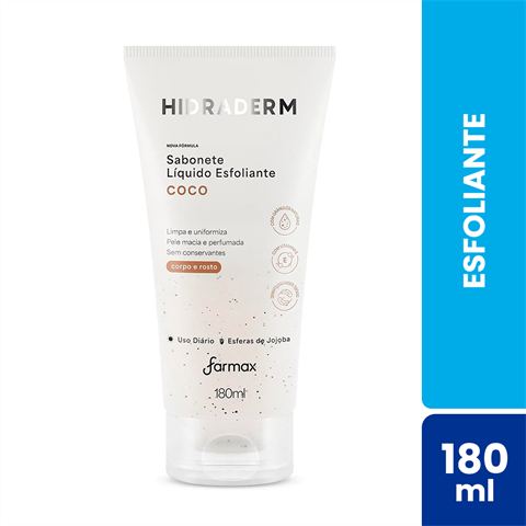 Esfoliante Hidraderm Coco Corpo E Rosto Com 180ml