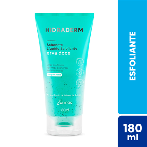 Esfoliante Hidraderm Erva Doce Corpo E Rosto Com 180ml