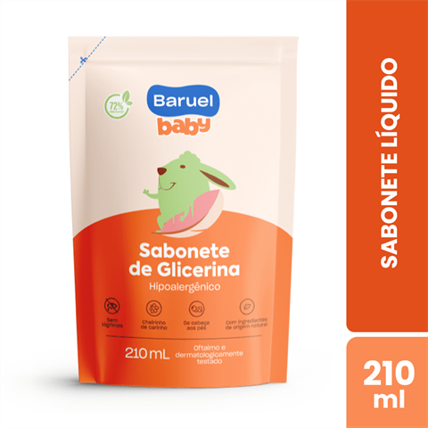 Sabonete Líquido Baruel Baby Glicerina Refil 210ml