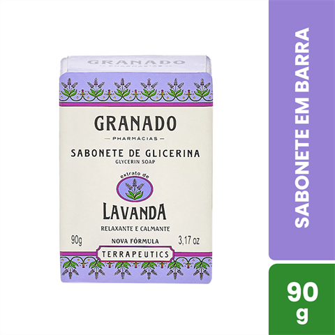 Sabonete Em Barra Granado Terrapeutics Glicerina Lavanda Com 90g