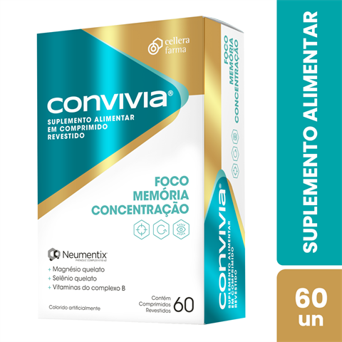 Suplemento Alimentar Convivia Com 60 Comprimidos Revestidos