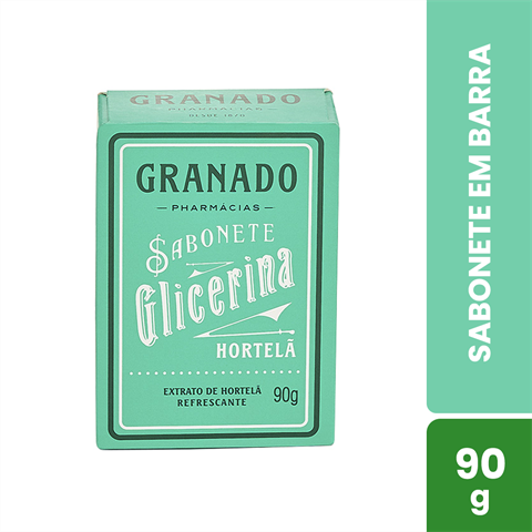 Sabonete Em Barra Granado Glicerina Hortelã Com 90g