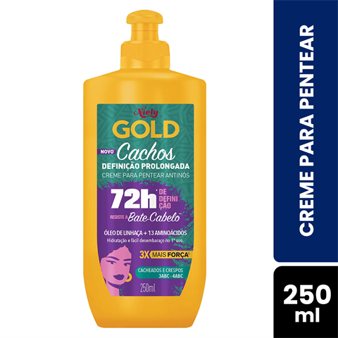 Creme Para Pentear Niely Gold Cachos Poderosos, 250ml