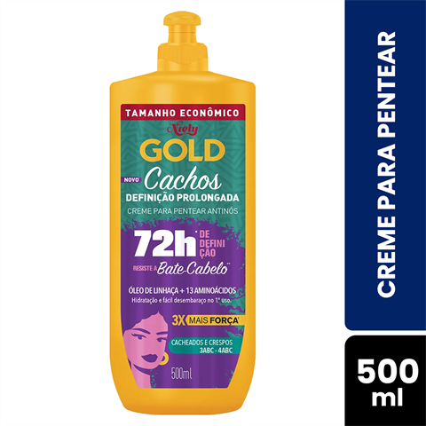 Creme Para Pentear Niely Gold Cachos Poderosos, 500ml