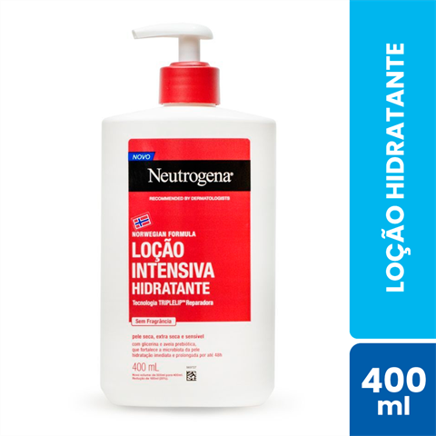 Hidratante Corporal Intensivo Neutrogena Norwegian Sem fragrância Com 400ml