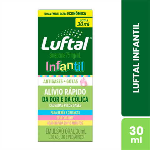 Luftal Infantil 75mg/ml Gotas Sabor Cereja Com 30ml