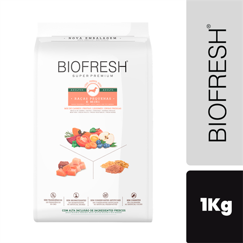 Ração Biofresh Cão Adulto Porte Pequeno E Mini Sabor Mix De Carnes Com 1kg